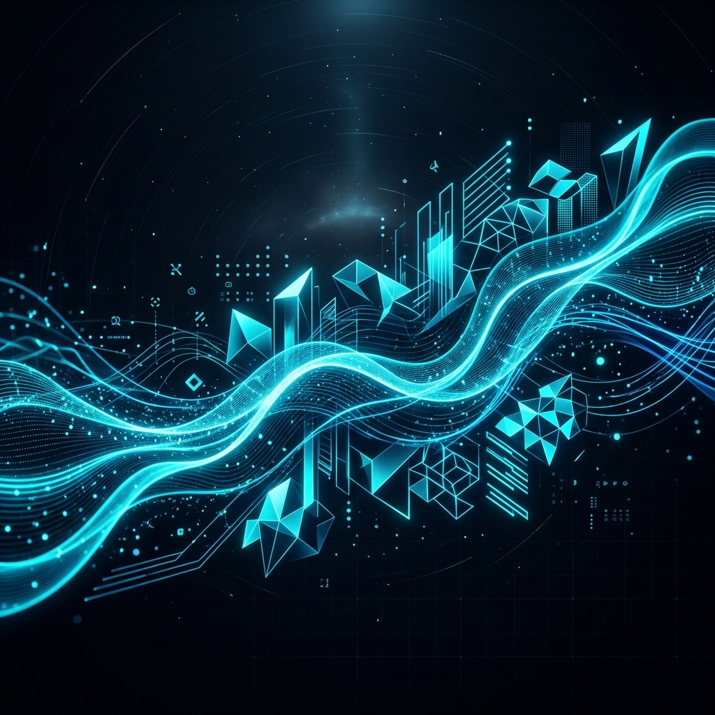Futuristic digital network abstract representation